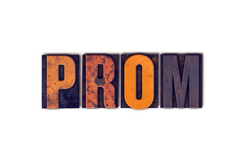 Poster - Prom Concept Isolated Letterpress Type