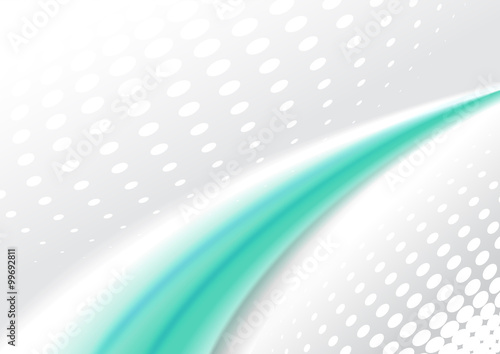 Abstract backround 3D, wavy blue lines on dotted background