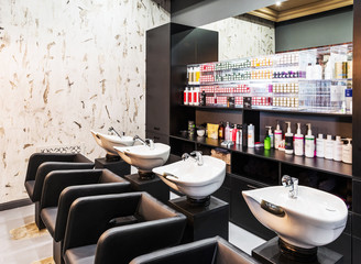 Interior of luxury beauty salon