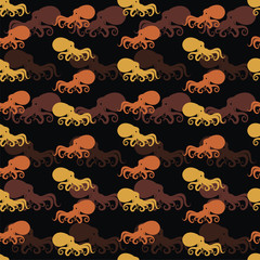 Wall Mural - Octopus vector art background design for fabric and decor. Seaml