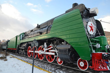 Ulaanbaatar, Mongolia-Dec,02 2015: Steam Locomotive P36a. Museum Of Railway Equipment In Ulaanbaatar. Mongolia