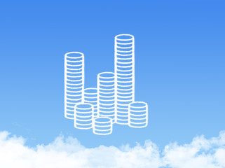 Sticker - coins cloud shape