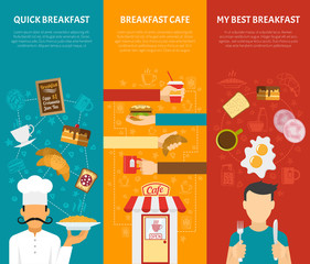 Sticker -  Breakfast Vertical Banners Set 