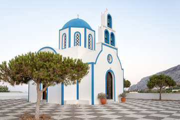 Wall Mural - kamari church on santorini