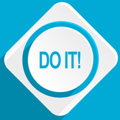Aufkleber - do it blue flat design modern icon for web and mobile app