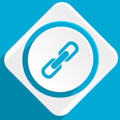 Leinwandbilder - link blue flat design modern icon for web and mobile app