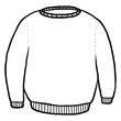 sweater / cartoon vector and illustration, black and white, hand drawn, sketch style, isolated on white background.