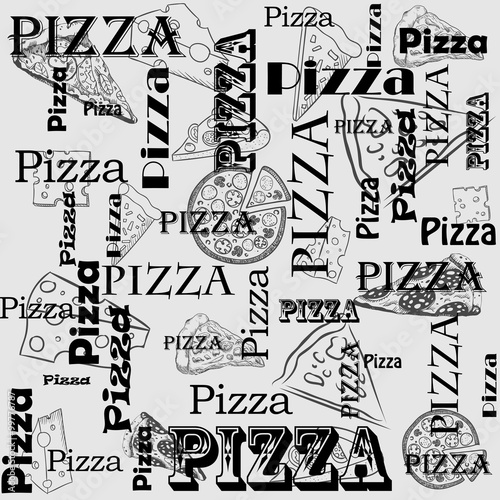 Board z aluminiowym obramowaniem Tapeta, menu dla pizzerii i restauracji. 
