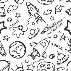 Wall Mural - doodle pattern cosmos