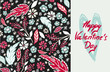 valentine card with floral ornate