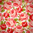 Beautiful Vintage floral pattern with red roses.