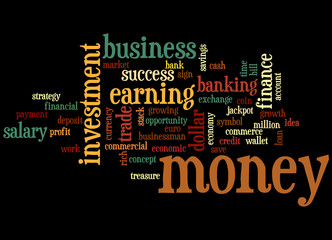 Wall Mural - Money word cloud concept 3