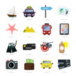 © LynxVector - Set of sixteen color travel icons