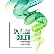 Abstract Green Swirl Background. Vector Illustration