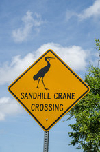 Sandhill Crane Crossing Sign