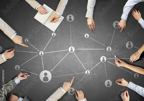 Fotomural El trabajo creativo del equipo de negocios