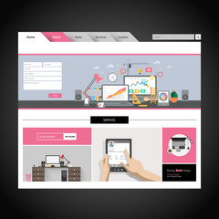 Wall Mural - website template. vector illustration.
