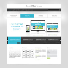 Wall Mural - business website template design,