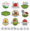 © Raftel - Vintage modern farm logo template design. Vector illustration