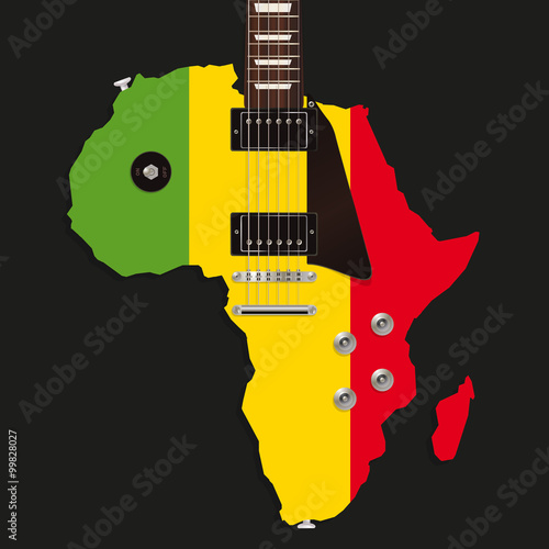 Dekoracja na wymiar  gitara-elektryczna-afryka