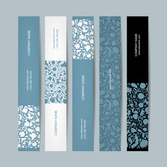 Sticker - Banners set, floral design