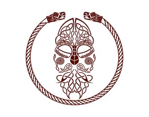 Knotted Viking Dragon Circle