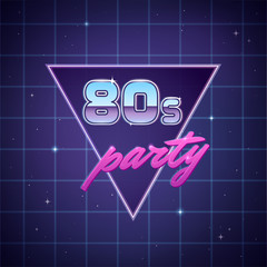 Wall Mural - Eighties Party Background