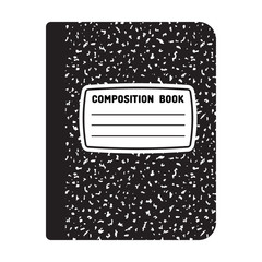 composition notebook illustration