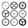 Bicycle Wheel vector set
