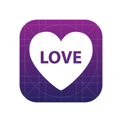 Wall Mural - Love heart icon for web and mobile