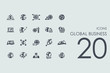 © palau83 - Set of global business icons