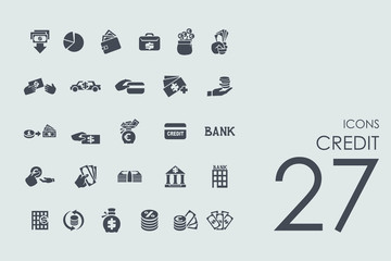 Poster - Set of credit icons