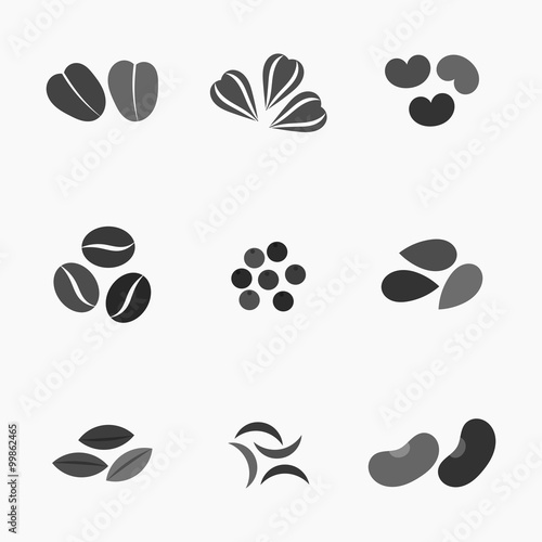 Fotografie, Obraz Various seeds collection. Vector illustration