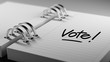 © xtock - Closeup of a personal agenda setting an important date represent