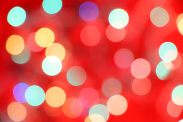 Wall Mural - Abstract colorful light with red background
