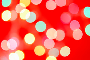 Abstract colorful light with red background