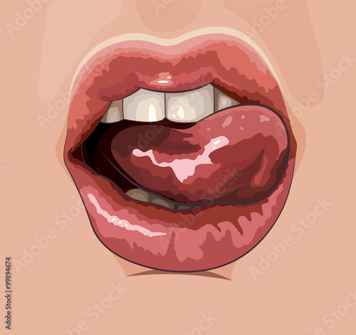 Naklejka dekoracyjna Sexy Red Lips