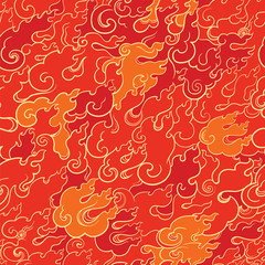 abstract fire seamless pattern