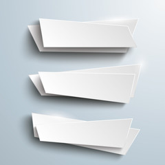 Wall Mural - 2 White Paper Vector Banners