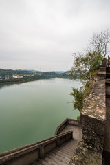 Wall Mural - landscape view of the river-shibao pagoda,chongqing,china