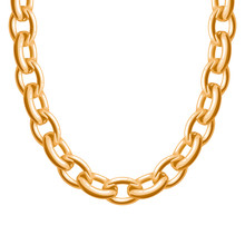 Chunky Chain Golden Metallic Necklace Or Bracelet.
