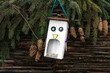 Cardboard feeder for birds made with kids