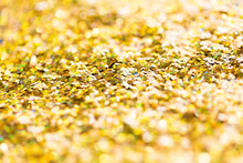 Golden Glitter Or Yellow Sequins Background