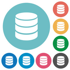 Sticker - Flat database icons