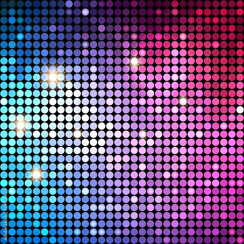  Colorful Dots Abstract Disco background. Vector Background - obrazy, fototapety, plakaty 