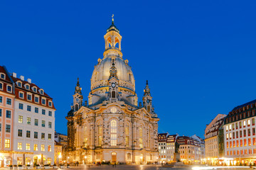 Wall Mural - Dresden. Frauenkirche church at night.