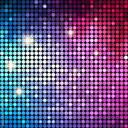 Fotografía Colorful Dots Abstract Disco background. Vector Background