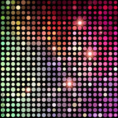 Tapeta ścienna Kolorowe kropki abstrakcyjne tło disco. 
