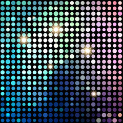 Wall Mural -  Colorful Dots Abstract Disco background. Vector Background