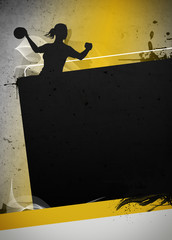 Wall Mural - Handball girl background